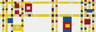 Obrázok produktu pre Piet Mondrian Art Print Picture - Broadway Boogie Woogie, 1942-43 (53 x 158 cm)