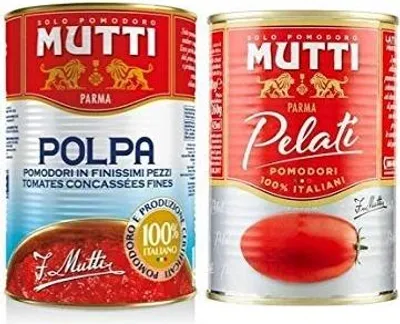 Produktbild von Testpaket Mutti Pomodori Geschälte Tomaten & Fruchtfleisch 2 x 48 cans 400 gr
