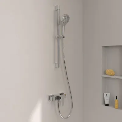 Productafbeelding van Villeroy & Boch Taro doucheset met douchestang, handdouche en inbouw douchearmatuur