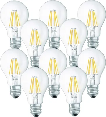 Produktbild von 10er Set 8 Watt LED Leuchtmittel E27 Filament 3000K
