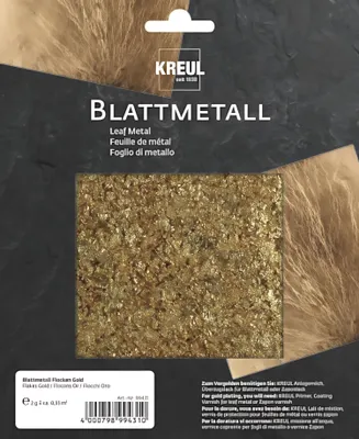 Produktbild von KREUL Blattmetall Flocken Home Design ART DECO gold 2 Gramm
