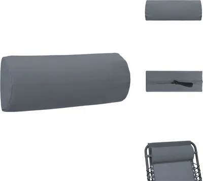 Obrázok produktu pre vidaXL Opierka hlavy pre ležadlo sivá 40 x 7,5 x 15 cm Textilén - Sedací vankúš