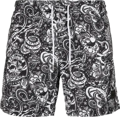 Obrázek produktu pro Pánské kraťasy Urban Classics Pattern Swim Shorts tattoo aop - 5XL