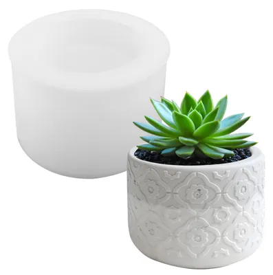 Produktbild von Silikonform Vase für Epoxidharz und Zement, Gießform für Blumentopf, Stifthalter, Kerzenglas