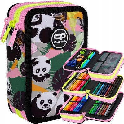 Produktbild von Coolpack 3-Fächer-Federmäppchen JUMPER mit PANDA-Zubehör