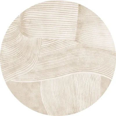 Produktbild von Runder Teppich – Weicher Wohnzimmer Teppich für Schlafzimmer, 80x80 cm – Stilvoll & Gemütlich