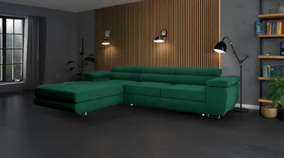 Produktbild von Ecksofa mit Schlaffunktion und Bettkasten, Designer Schlafsofa mit Bettkasten
