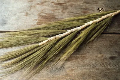 Produktbild von Federkorn Gras mit Bambustiel, Länge ca. 120cm | Stem Grain Grass