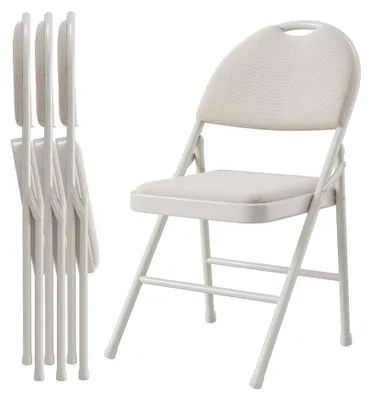 Produktbild von Klappstühle 4er-Set gepolstert mit Tragegriff Beige
