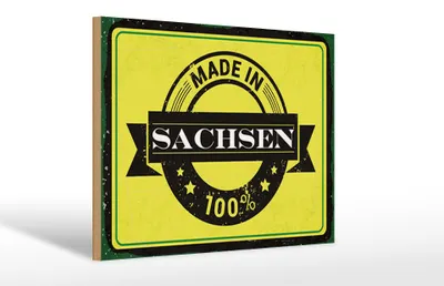 Produktbild von Holzschild Spruch 12x18 cm  Sachsen Schild