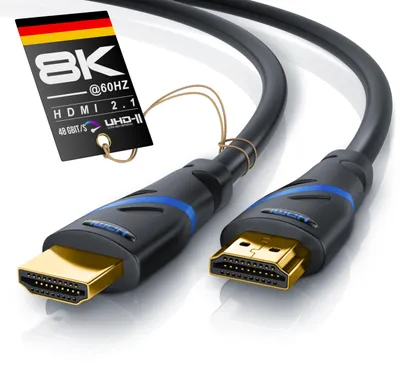 Produktbild von CSL - 8k HDMI Kabel 2.1 - es Kabel - 4m - 4k@120Hz 8k@60Hz - UHD II - Ultra High Speed Ethernet 48Gbps - HDMI 2.1 16k / 2.0 4k - HDR 10+ eARC 3D VRR HDCP 2.2&2.3 - Gaming TV PS5 Xbox