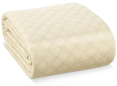 Produktbild von Beautissu Tagesdecke Bettüberwurf Olivia, 240x220cm, Dunkel Beige