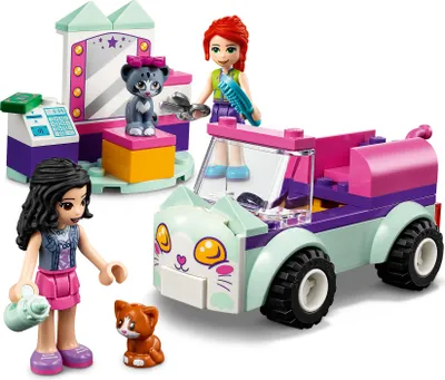 Produktbild von LEGO 41439 Friends Mobiler Katzensalon Set mit Mini Tierfiguren und Mini-Puppen