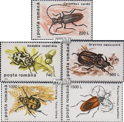Produktbild von Briefmarken Rumänien 1996 Mi 5165-5169 (kompl.Ausg.) postfrisch Freimarken: Insekten