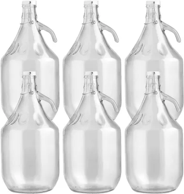 Produktbild von lilawelt24 6x 5L Glasballon Gallone mit Bügelverschluss und Henkel