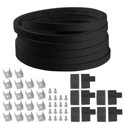 Obrázok produktu pre 5 m flexibilný silikónový profil s LED diódami a difúzorom, vodotesný, 12 × 12 mm, profil s LED pásikom s krytom, držiakom a koncovkami, pre akustické panely a strop