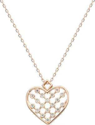 Produktbild von Dkeniz Anhänger mit Kette 925/- Sterling Silber 42+3cm rot Zirkonia weiß 145240196
