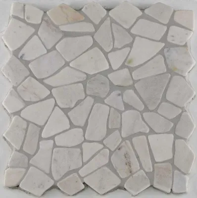 Produktbild von Mosaikfliese Marmor Bruch 30 x 30 cm creme