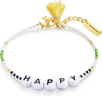 Produktbild von Yokoamii Armband Happy Edelstahl Miyuki Perlen 17,0 cm Basislänge + 2,5 cm Verlängerung 50020006