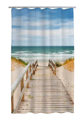 Produktbild von Ridder Duschvorhang Textil Nordsee 180x200 cm bunt 4109300