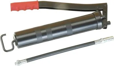 Produktbild von Handhebelfettpresse DIN 1283, M 10 x 1 mit Hochdruckschlauch und Profi-4-Backen-Mundstück