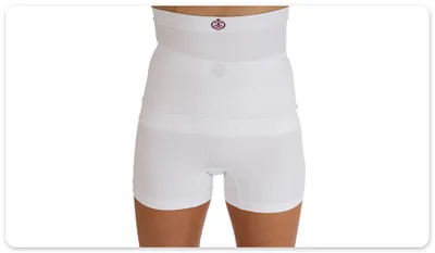 Immagine prodotto di Benda per stomia Comfizz, cintura per stomia, cintura intima 25 cm, bianco, taglia S/M