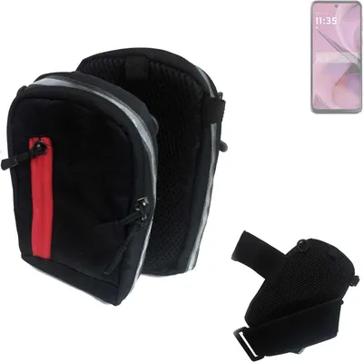 Produktbild von K-S-Trade Outdoor Gürteltasche Holster Umhängetasche kompatibel mit Motorola Moto G55 5G schwarz Handy Tasche Case travelbag Schutz Hülle Handy