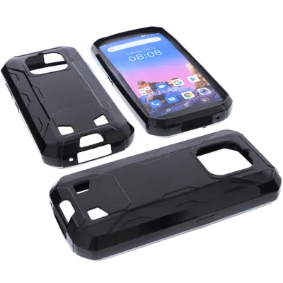Produktbild von foto-kontor Hülle kompatibel mit Oukitel WP18 Tasche Gummi TPU Schutz Handytasche schwarz