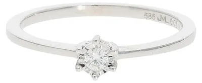 Produktbild von Verlobungsring Weißgold 585 Brillant JL10-07-1620 JuwelmaLux Größe 59