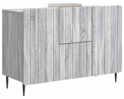 Image de Buffet vidaXL Sonoma gris 89 x 34,5 x 62 cm en aggloméré