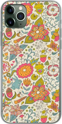 Produktbild von MuchoWow® Handyhülle Schutzhülle Hülle für Telefoonhoesje iPhone 11 Pro Max Mädchen - Kaninchen - Frosch - Muster - Mädchen - Kinder - Kinder - Kind Silikon Softcase Handy Hülle - Schutz