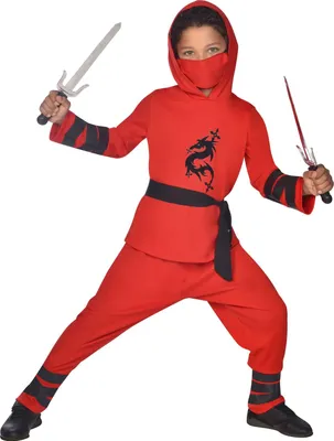 Image de Costume de ninja Dragon noir ninja pour enfants