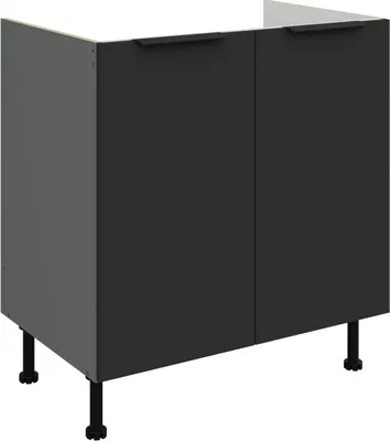 Produktbild von Spülenunterschrank LUNARA – Breite 80 cm, Schwarz/Anthrazit
