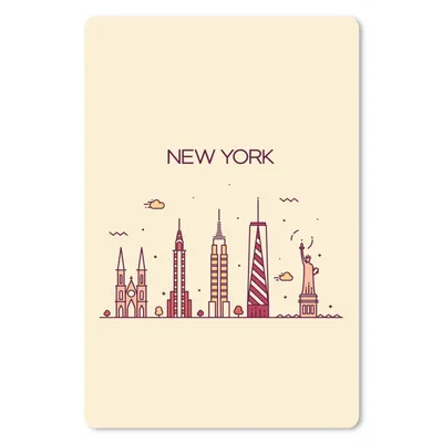 Produktbild von MuchoWow® Mauspad Mousepad New York - Freiheitsstatue - Skyline 18x27 cm - Mousepads - Maus Mat - Pad - Mausunterlage