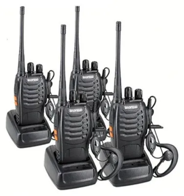 Obrázok produktu pre Sada pozostávajúca z 4 vysielačiek Baofeng BF-888S s výkonom 5W a 4 slúchadiel