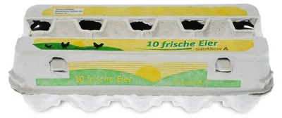 Produktbild von 190x Eierverpackungen für 10 Eier weiß mit Sichtfenster