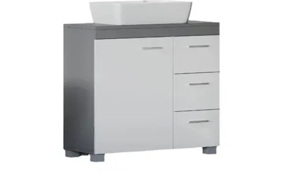 Immagine prodotto di Mobiletto da bagno con 3 cassetti, in MDF, dimensioni 30x70x64 cm