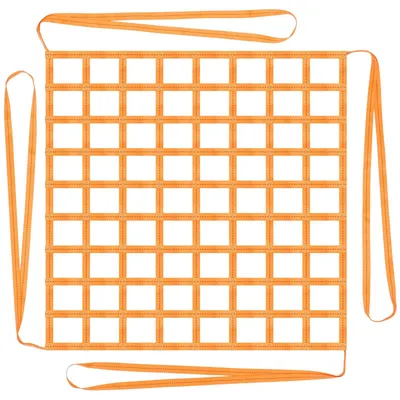 Productafbeelding van Hefnet - 1 x 1 m - Polyester - Draagvermogen 300 kg - Met lussen
