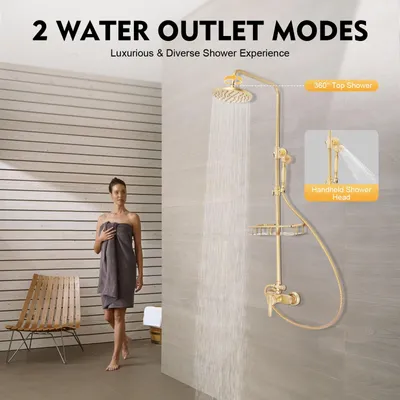 Obrázek produktu pro Sprchová baterie - Sprchová armatura - Termostatická sprchová baterie - Sprchový set - Sprcha typu "dešťová sprcha"