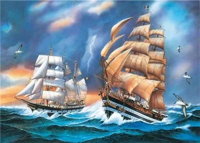 Produktbild von Norimpex Diamant Malerei Segelschiff 30x40cm