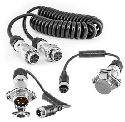 Produktbild von Carmedien Rückfahrkamera Anschluss Set Sattelzug CM-Rad Trailer Kabel Anhänger Sattelauflieger