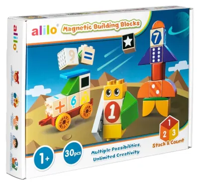 Image de Blocs magnétiques Alilo - mathématiques - 30 pièces