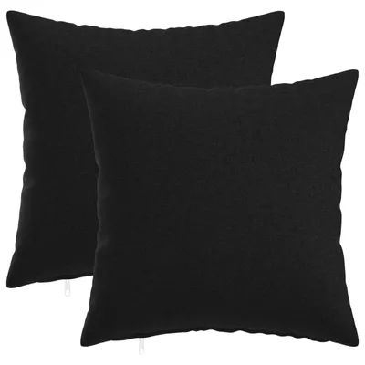 Image de Housses de coussin 2 pièces, modèle HEERLEN, couleur noire, 40 x 40 cm
