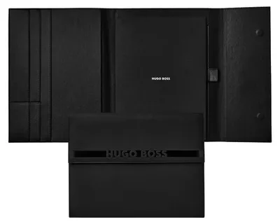 Produktbild von HUGO BOSS A4 Schreibmappe Cloud Matte Black