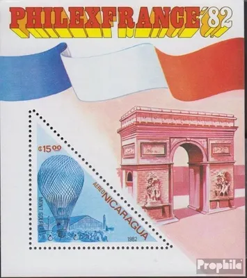 Produktbild von Briefmarken Nicaragua 1982 Mi Block144 (kompl.Ausg.) postfrisch PHILEXFRANCE 82