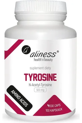 Productafbeelding van ALINESS Tyrosine N-Acetyl Tyrosine 500 mg, 100 veganistische capsules