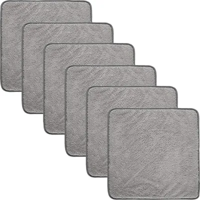 Produktbild von Erwin Müller Microfasertuch 6er-Pack grau 40x40 cm