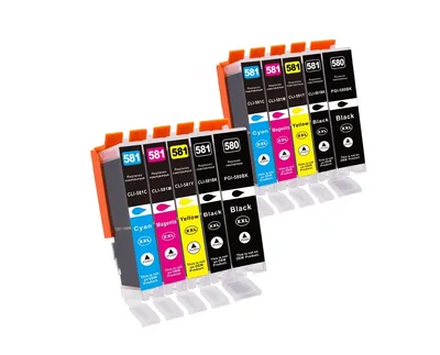 Produktbild von Tisanto 10x XXL DRUCKER PATRONEN kompatibel zu CANON PIXMA TR7550 TR8550 TS6150 TS6151 Spar Set