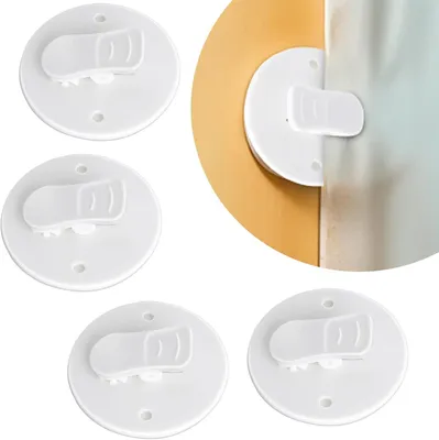 Produktbild von Duschvorhang Clips, selbstklebend, 4 Stück, weiß, für die Dusche