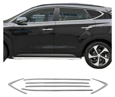 Image de Garniture de Fenêtre pour Hyundai Tucson SUV 2015-2021 Acier Inox 6Pcs